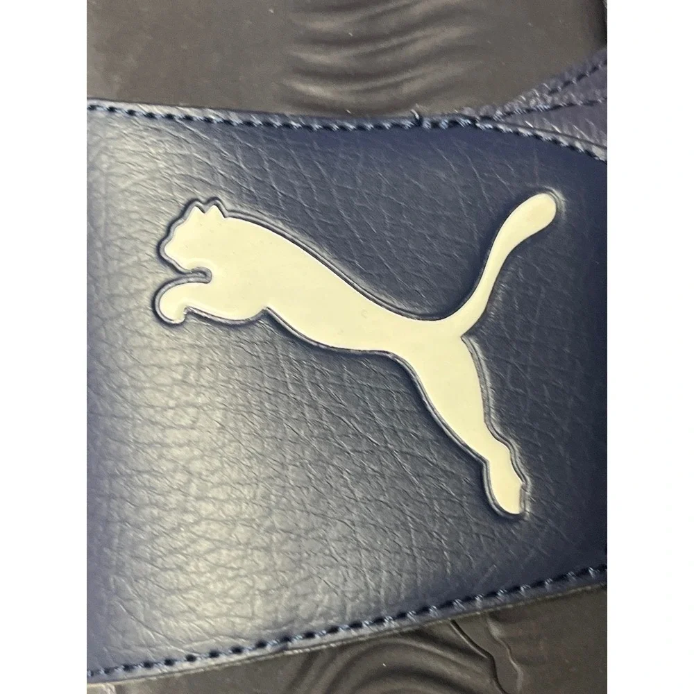 Puma Starcat Tech Men 12 Navy White Adjustable Slide Sandals